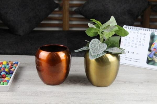 Elegant copper & brass Metal vase set of 2